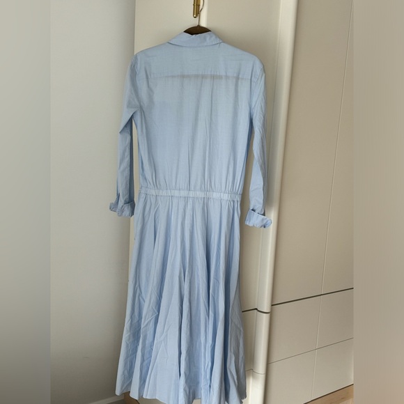 Pure DKNY Light Blue Midi Dress with long sleeve. SizeXP - Picture 12 of 13